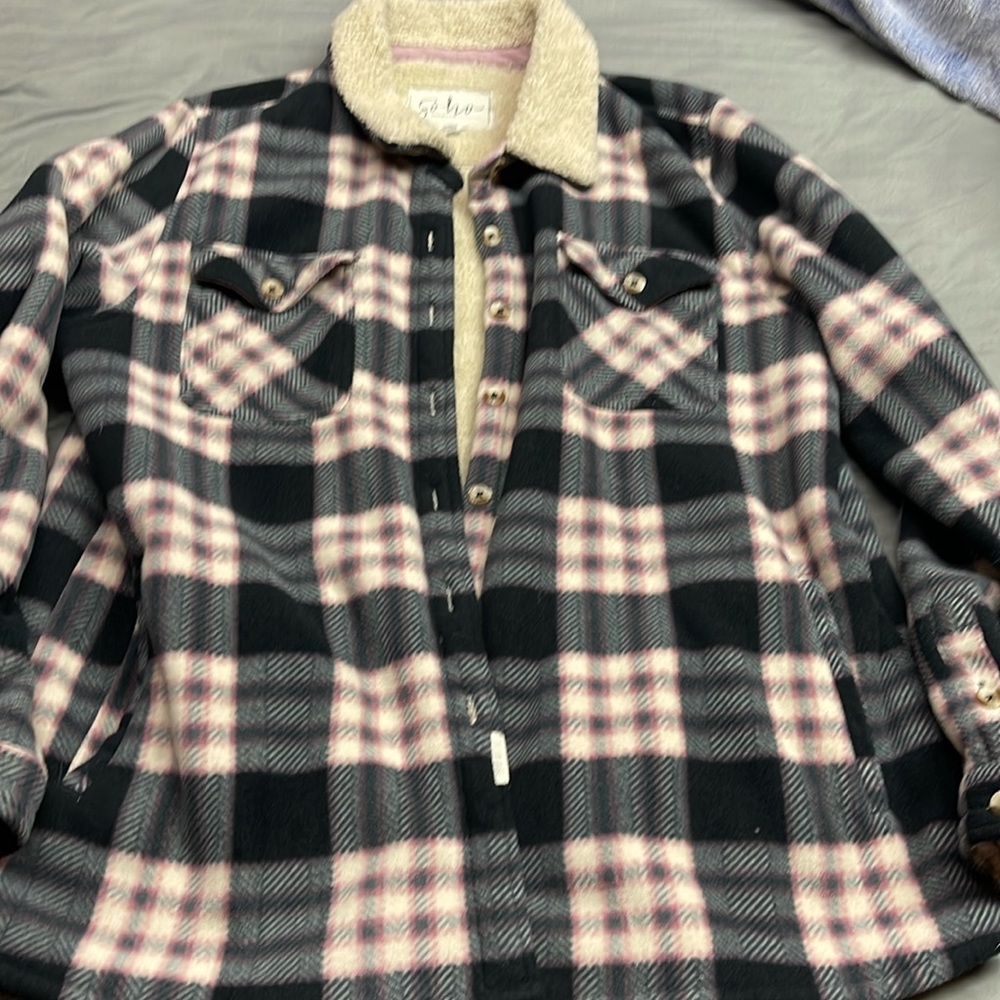 Soho Threads oversized fleece/sherpa shacket XXL